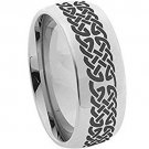 COI Tungsten Carbide Dome Celtic Wedding Band Ring - 2366