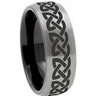 COI Tungsten Carbide Dome Celtic Wedding Band Ring - 3106
