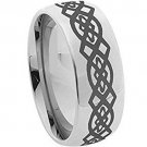 COI Tungsten Carbide Dome Celtic Wedding Band Ring - 3113