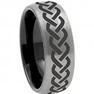 COI Tungsten Carbide Dome Celtic Wedding Band Ring - 972