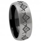 COI Tungsten Carbide Dome Masonic Ring - TG3646AA