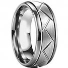 COI Tungsten Carbide Tire Tread Wedding Band Ring - TG2958AA