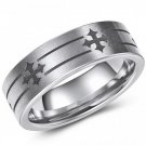 COI Tungsten Carbide Cross Wedding Band Ring - TG4293