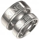 COI Tungsten Carbide King Queen Wedding Band Ring-TG4395A