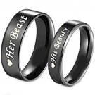 COI Tungsten Carbide Beauty Beast Wedding Band Ring-TG1814