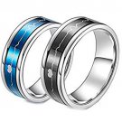 COI Tungsten Carbide HeartBeat Wedding Band Ring - TG4434AA