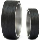 COI Tungsten Carbide Pipe Cut Wedding Band Ring - TG3370