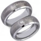 COI Tungsten Carbide Ring With Custom Engraving - TG395A