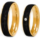 COI Tungsten Carbide Two Tone Wedding Band Ring - TG4138