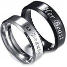 COI Tungsten Carbide Beauty & Beast Wedding Band Ring-TG3438AA