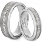 COI Tungsten Carbide Couple Wedding Band Ring - TG2125
