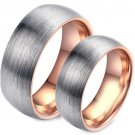 COI Tungsten Carbide Dome Couple Wedding Band Ring - TG4495