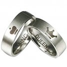 COI Tungsten Carbide King Queen Wedding Band Ring - TG2571AA