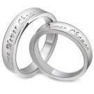 COI Tungsten Carbide Love Never Change Wedding Ring - TG3472