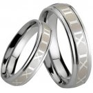 COI Tungsten Carbide Ring With Roman Numerals - TG164