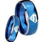 COI Tungsten Carbide SuperMan Wedding Band Ring - TG3811