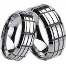 COI Tungsten Carbide Tire Tread Couple Wedding Band Ring-TG227