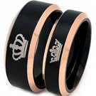 COI Tungsten Carbide Two Tone King Queen Ring - TG4651