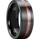 COI Black Tungsten Carbide Ring With Wood - TG3847AA