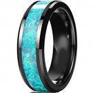 COI Tungsten Carbide Opal Wedding Band Ring - TG3827AA