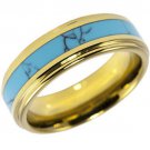 COI Tungsten Carbide Turquoise Wedding Band Ring - TG2573AA