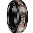 COI Black Tungsten Carbide Camo Wedding Band Ring - TG3575