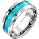 COI Tungsten Carbide Wedding Band Ring With Opal - TG3755
