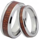 COI Tungsten Carbide Wedding Band Ring With Wood - TG2594