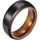 COI Tungsten Carbide Wedding Band Ring With Wood - TG4687