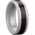 COI Ceramic Wedding Band Ring With Wood - TG2292A