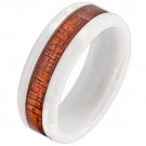COI Ceramic Wedding Band Ring With Wood - TG4031