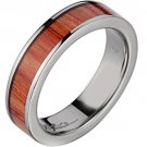COI Tungsten Carbide Wedding Band Ring With Wood - TG2609