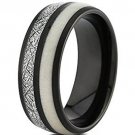 COI Black Tungsten Carbide Antler Meteorite Ring - TG2397A