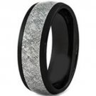 COI Black Tungsten Carbide Ring With Meteorite - TG3467AA