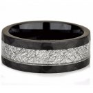 COI Black Tungsten Carbide Ring With Meteorite - TG4557