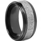 COI Black Tungsten Carbide Ring With Meteorite - TG4562