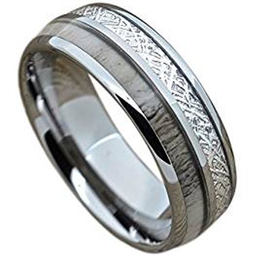 COI Tungsten Carbide Deer Antler Meteorite Ring-TG1820AAA