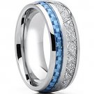 COI Tungsten Carbide Carbon Fiber Meteorite Ring - TG2555