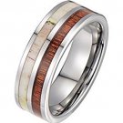 COI Tungsten Carbide Deer Antler & Wood Wedding Band-TG3533
