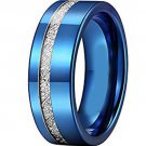 COI Tungsten Carbide Meteorite Wedding Band Ring - TG2426AA