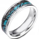 COI Tungsten Carbide Turquoise Meteorite Ring - TG1207AAA