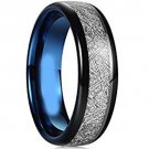 COI Tungsten Carbide Two Tone Ring With Meteorite - TG4521