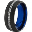 COI Tungsten Carbide Two Tone Ring With Meteorite - TG4640
