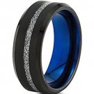 COI Tungsten Carbide Two Tone Ring With Meteorite- TG4645