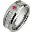COI Tungsten Carbide Wedding Band Ring With Meteorite-TG4700