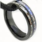 COI Black Tungsten Carbide Deer Anter Wedding Band Ring-TG2283