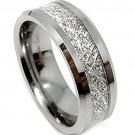 COI Tungsten Carbide Wedding Band Ring With Meteorite- TG4190