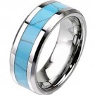 COI Tungsten Carbide Wedding Band Ring With Turquoise - TG2438