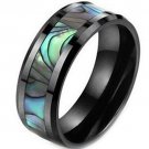 COI Black Tungsten Carbide Ring With Mother of Pearl - TG3605