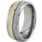 COI Tungsten Carbide Antler Meteorite Wedding Band Ring-TG4689